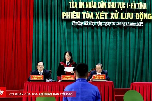 TAND Khu vực 1 - Hà Tĩnh: Tăng cường công tác tuyên truyền, giáo dục pháp luật qua các phiên tòa lưu động
