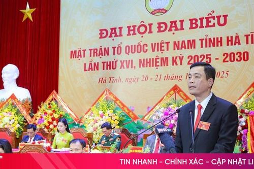 Đại hội đại biểu MTTQ tỉnh Hà Tĩnh nhiệm kỳ 2025-2030 thành công tốt đẹp