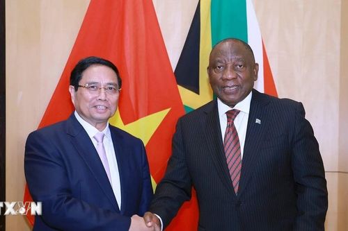 Thủ tướng hội kiến Tổng thống Cộng hòa Nam Phi Matamela Cyril Ramaphosa