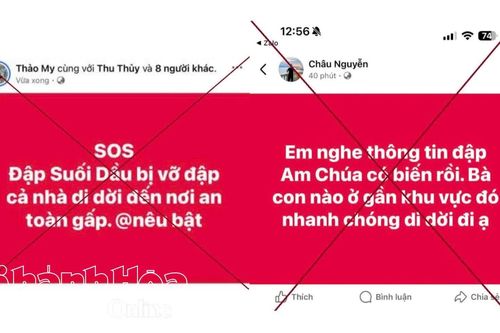 Công an tỉnh Khánh Hòa làm việc với các đối tượng đăng tải, chia sẻ thông tin sai sự thật về mưa lũ, hồ đập