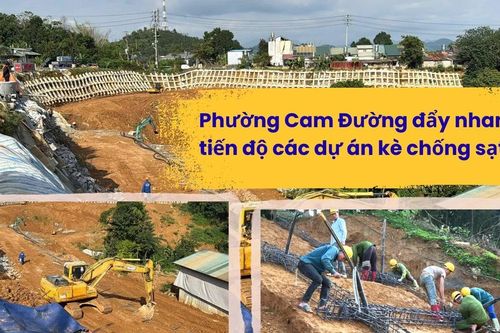 Phường Cam Đường đẩy nhanh tiến độ các dự án kè chống sạt lở