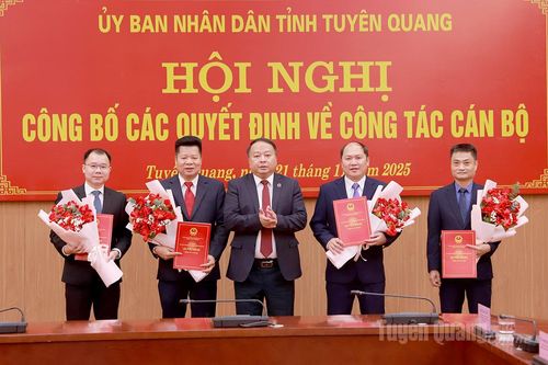 UBND tỉnh công bố quyết định về công tác cán bộ