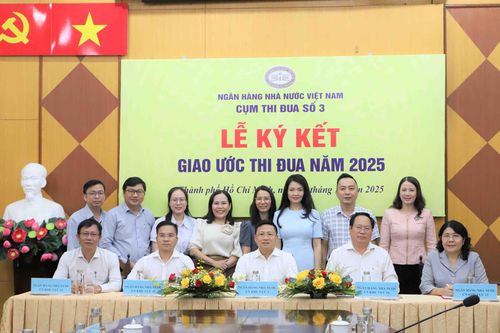 Cụm Thi đua số 3 - NHNN ký kết giao ước thi đua năm 2025