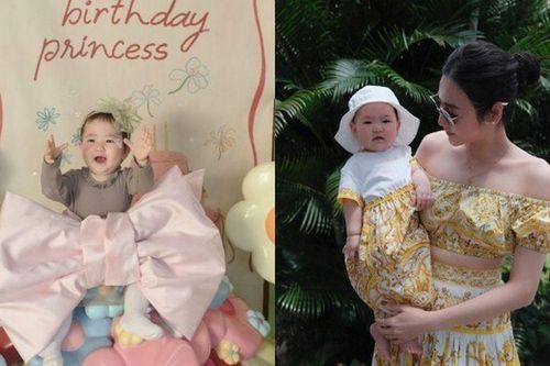 Á hậu Tú Anh làm tiệc thôi nôi cho con gái sinh với chồng thiếu gia, 'tiểu công chúa' khiến BTV Thụy Vân xuýt xoa