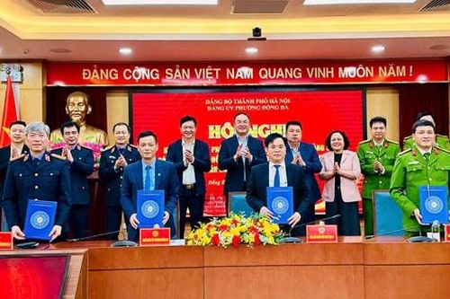 Phường Đống Đa ký kết phối hợp, nâng cao kỷ cương, xây dựng Đảng bộ trong sạch, vững mạnh