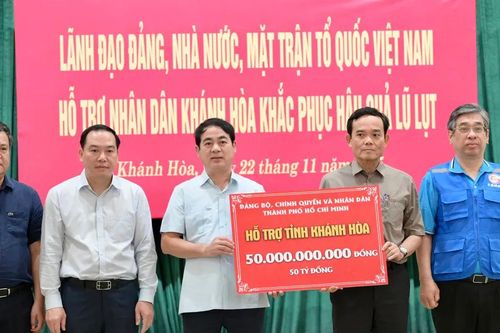TPHCM hỗ trợ 50 tỷ đồng để tỉnh Khánh Hòa khắc phục thiệt hại do mưa lũ