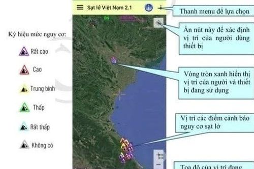 App 'Sạt lở Việt Nam' cung cấp thông tin cảnh báo sạt lở, lũ quét theo thời gian thực