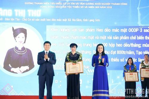 3 thanh niên tiêu biểu của Lạng Sơn được Trung ương Đoàn TNCS Hồ Chí Minh tuyên dương