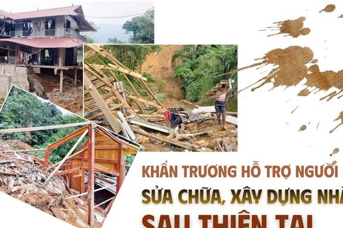 Khẩn trương hỗ trợ người dân sửa chữa, xây dựng nhà ở sau thiên tai