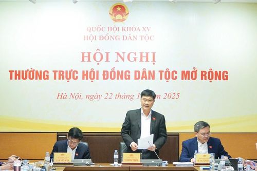 Phó Chủ tịch Quốc hội Vũ Hồng Thanh dự Hội nghị Thường trực Hội đồng Dân tộc mở rộng