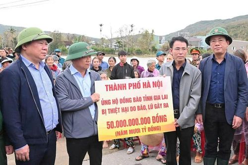 Hà Nội hỗ trợ tỉnh Gia Lai khắc phục hậu quả mưa lũ