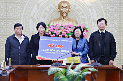 Hỗ trợ đồng bào khắc phục hậu quả do các cơn bão, lũ gây ra