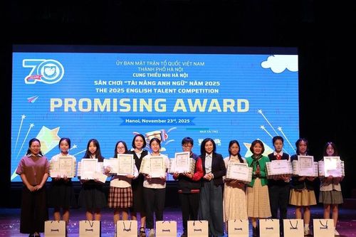 Sân chơi 'Tài năng Anh ngữ 2025' khơi mở đam mê ngoại ngữ cho thiếu nhi Thủ đô