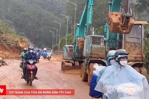 Điểm sạt lở trên Quốc lộ 24 đã được khắc phục