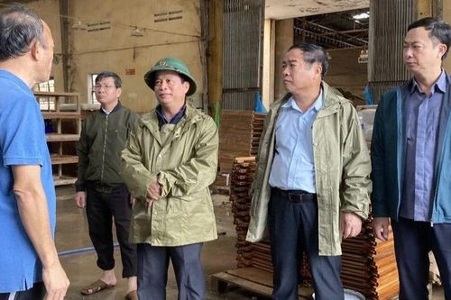 Phó Chủ tịch Thường trực UBND tỉnh Nguyễn Tuấn Thanh kiểm tra thiệt hại sau mưa lũ tại các khu công nghiệp