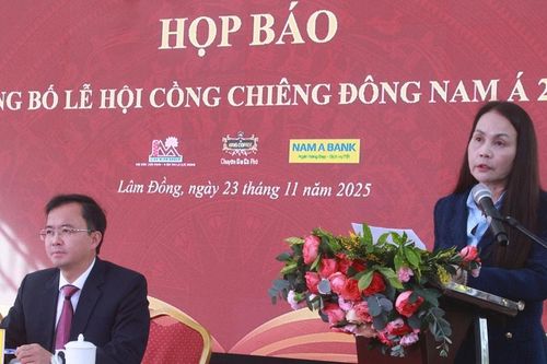 Ủng hộ đồng bào Lâm Đồng bị ảnh hưởng mưa lũ tại Họp báo công bố Lễ hội Cồng chiêng Đông Nam Á 2025