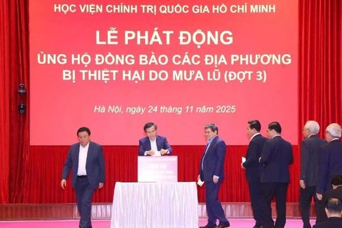 Học viện Chính trị quốc gia Hồ Chí Minh hỗ trợ đồng bào các địa phương bị thiệt hại do mưa lũ