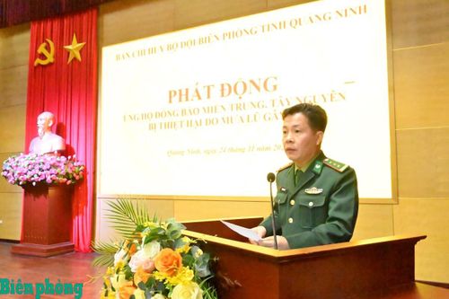 BĐBP tỉnh Quảng Ninh phát động ủng hộ đồng bào miền Trung, Tây Nguyên bị thiệt hại do mưa lũ