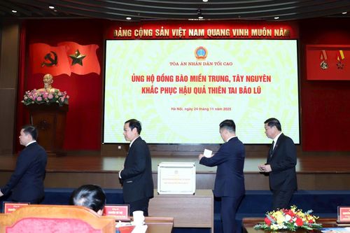 Phát động toàn ngành Tòa án quyên góp vì đồng bào miền Trung