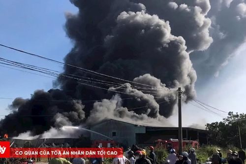 Khói lửa bao trùm bãi phế liệu của một doanh nghiệp