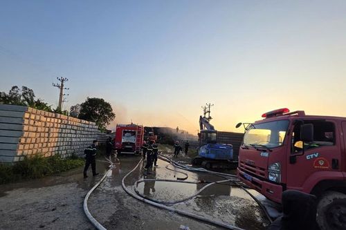 Công an Hải Phòng thông tin về vụ cháy lớn tại bãi phế liệu thuộc xã Trường Tân