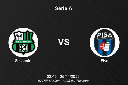 Nhận định Sassuolo vs Pisa - Serie A: cơ hội kép cho Pisa
