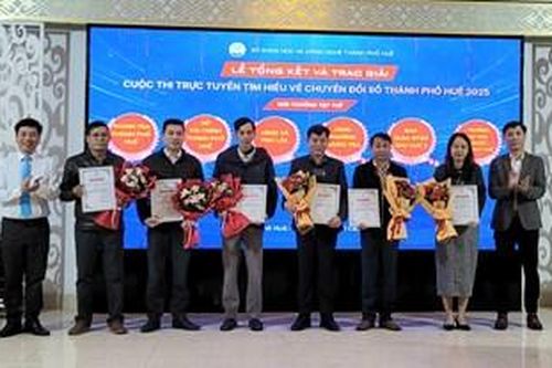 Trao giải Cuộc thi trực tuyến tìm hiểu về Chuyển đổi số TP. Huế năm 2025