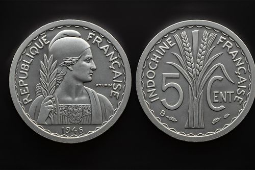 Tiền Đông Dương giai đoạn thực dân Pháp xâm lược Việt Nam lần thứ hai (1945 – 1954): Tiền bằng nhôm