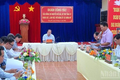 Thị sát cơ sở, lãnh đạo Cà Mau yêu cầu chuẩn bị tốt cho bầu cử và chỉ tiêu tăng trưởng 2 con số