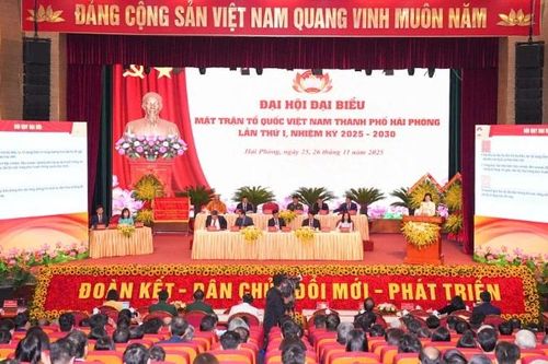 340 đại biểu dự Đại hội đại biểu lần thứ I Mặt trận Tổ quốc Việt Nam thành phố Hải Phòng