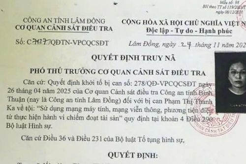 Truy nã Phạm Thị Thanh Ka liên quan vụ chiếm đoạt tài sản qua mạng