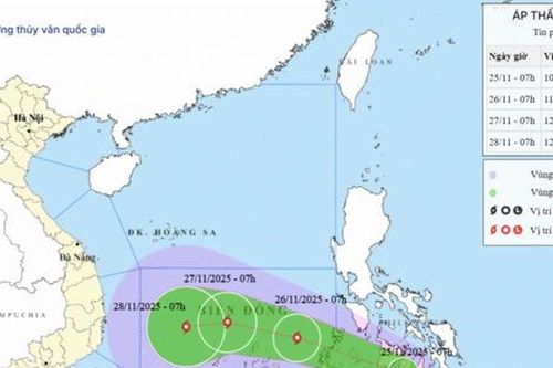 Cập nhật mới nhất áp thấp nhiệt đới gần Biển Đông