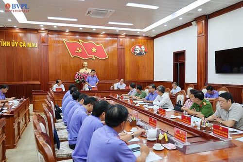 Đoàn công tác VKSND tối cao làm việc với Thường trực Tỉnh ủy Cà Mau