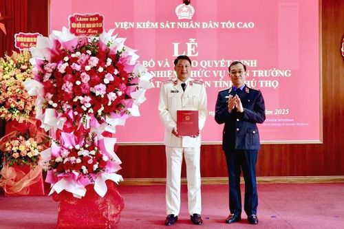 Điều động, bổ nhiệm đồng chí Nguyễn Minh Tiến giữ chức Viện trưởng VKSND tỉnh Phú Thọ