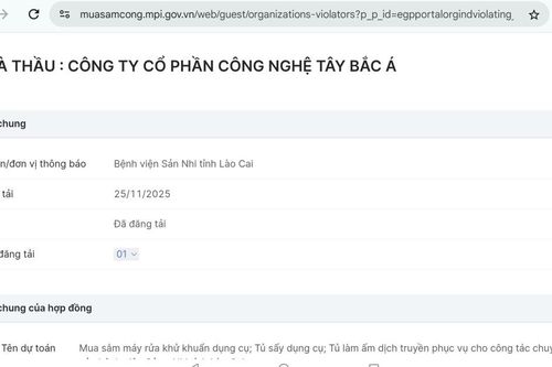 Từ chối hợp đồng cung cấp hàng hóa, Công nghệ Tây Bắc Á bị khóa chức năng chào giá