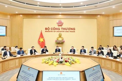 Bộ trưởng Nguyễn Hồng Diên làm việc với đoàn Hội đồng doanh nghiệp EU - ASEAN