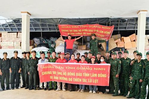 Tỉnh Quảng Ninh hỗ trợ Lâm Đồng 30 tấn hàng hóa