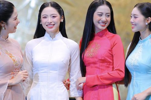 Ngọc Hân gây chú ý khi diện áo dài thiết kế đứng chung khung hình với Top 3 Hoa hậu Việt Nam 2024