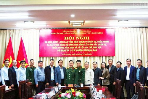 Ban Chỉ huy Phòng thủ khu vực 1 – Cam Đường tổ chức Hội nghị triển khai nhiệm vụ năm 2026
