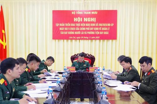 Bộ CHQS tỉnh tham gia tập huấn về quản lý tàu bay không người lái và phương tiện bay khác