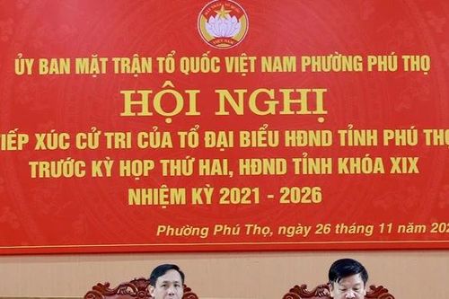 Đại biểu HĐND tỉnh tiếp xúc cử tri tại phường Phú Thọ