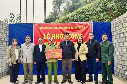 Xã Vĩnh Tuy khởi công xây dựng nhà ở cho cựu chiến binh