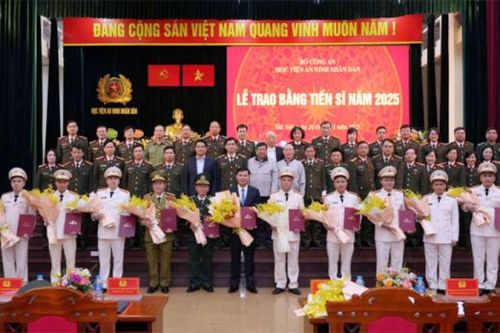 Học viện ANND trao bằng tiến sĩ năm 2025