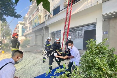 Thực tập phương án chữa cháy, cứu nạn tại Khu đô thị Phú Lương