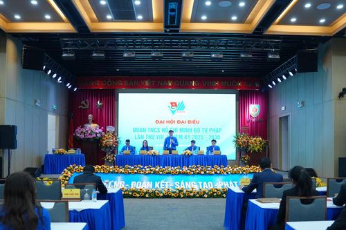 Khai mạc Phiên thứ nhất Đại hội đại biểu Đoàn TNCS Hồ Chí Minh Bộ Tư pháp lần thứ VIII, nhiệm kỳ 2025-2030