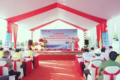 Khởi công thi công tuyến ống bờ Lô B - Ô Môn tại Cần Thơ: Cột mốc quan trọng bảo đảm tiến độ đồng bộ của Dự án
