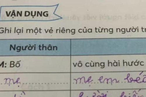 Cô giáo yêu cầu ghi lại vẻ riêng của mẹ và dì, học trò tiểu học viết đáp án khiến ai nấy cười sặc