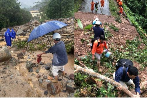 Người lao động Công ty Thủy điện Sông Bung vượt khó do sạt lở