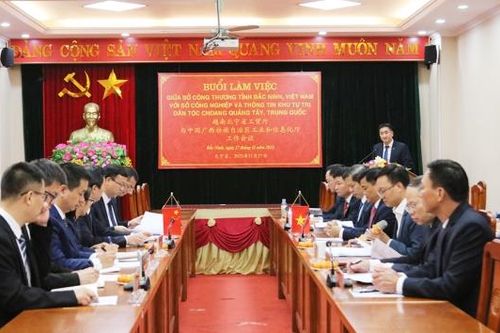 Tăng cường hợp tác phát triển công nghiệp, trí tuệ nhân tạo giữa Bắc Ninh và Quảng Tây (Trung Quốc)