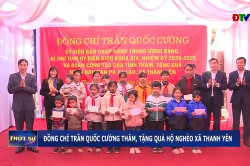 Đồng chí Trần Quốc Cường thăm, tặng quà hộ nghèo xã Thanh Yên